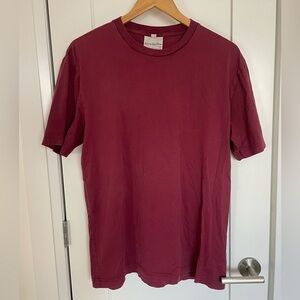 Acne Men's Burgundy Short Sleeve Tee
